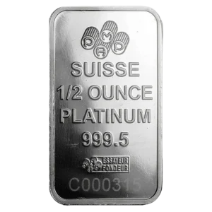 1/2 oz PAMP Platinum Bullion Minted Bar (Loose)